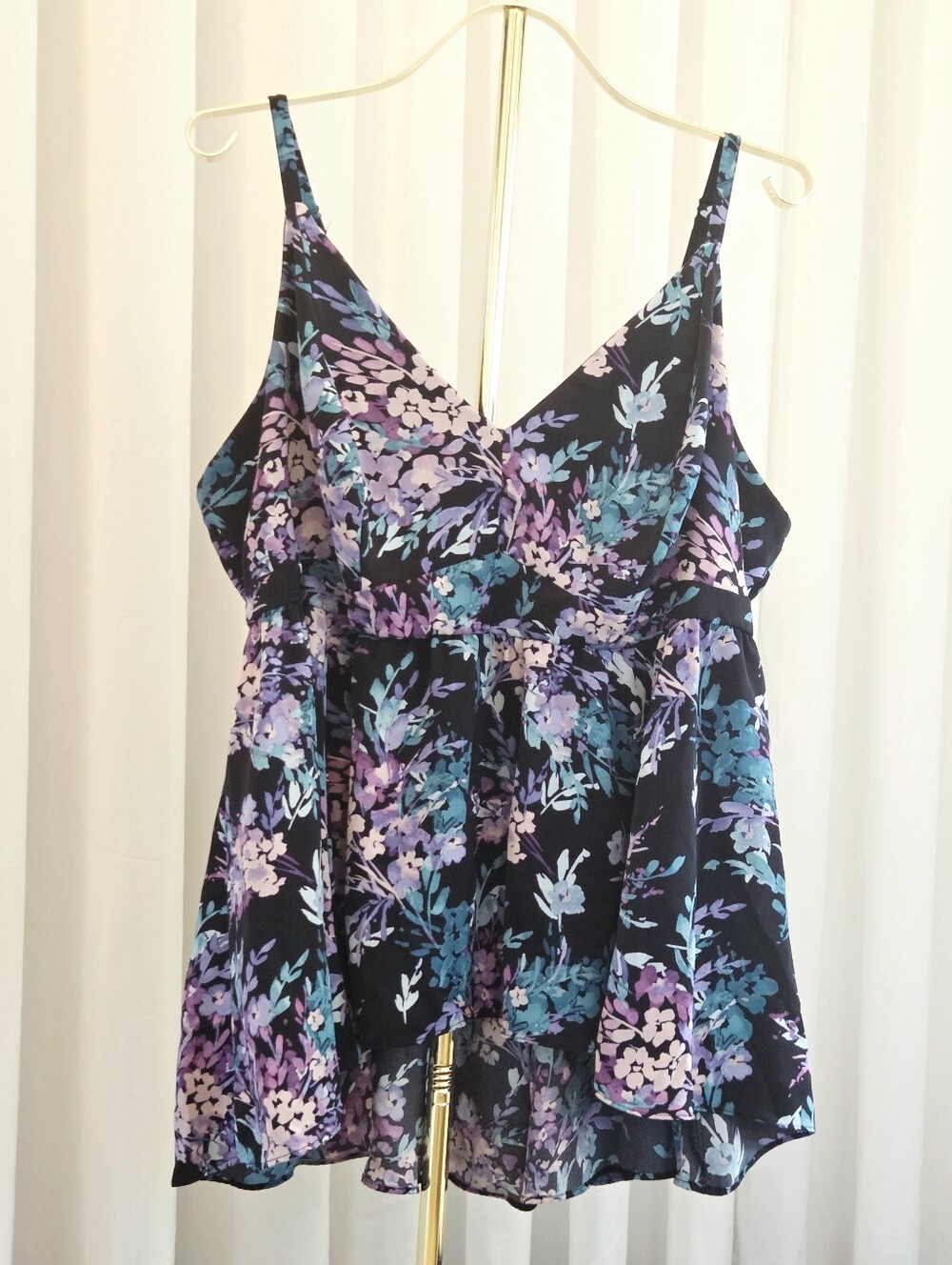 Torrid Peplum Studio Crepe Babydoll Top Camisole Size 1 / 1X Like New [10176]